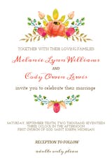 Flowers Crown - Wedding Invitation